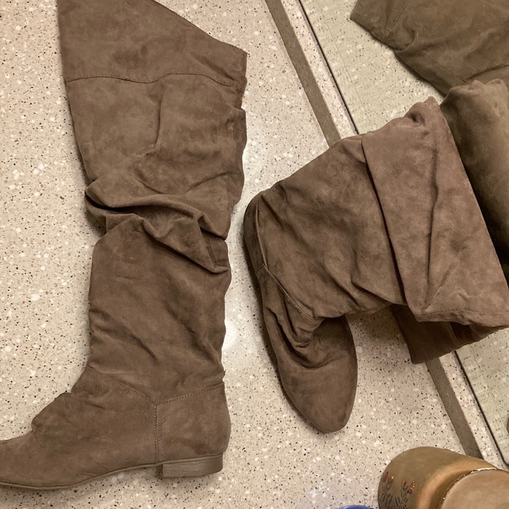 Forever 21 long boots. Size 6. Taupe